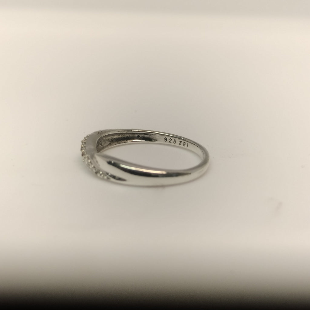 Sterling Silver and Diamond Band
