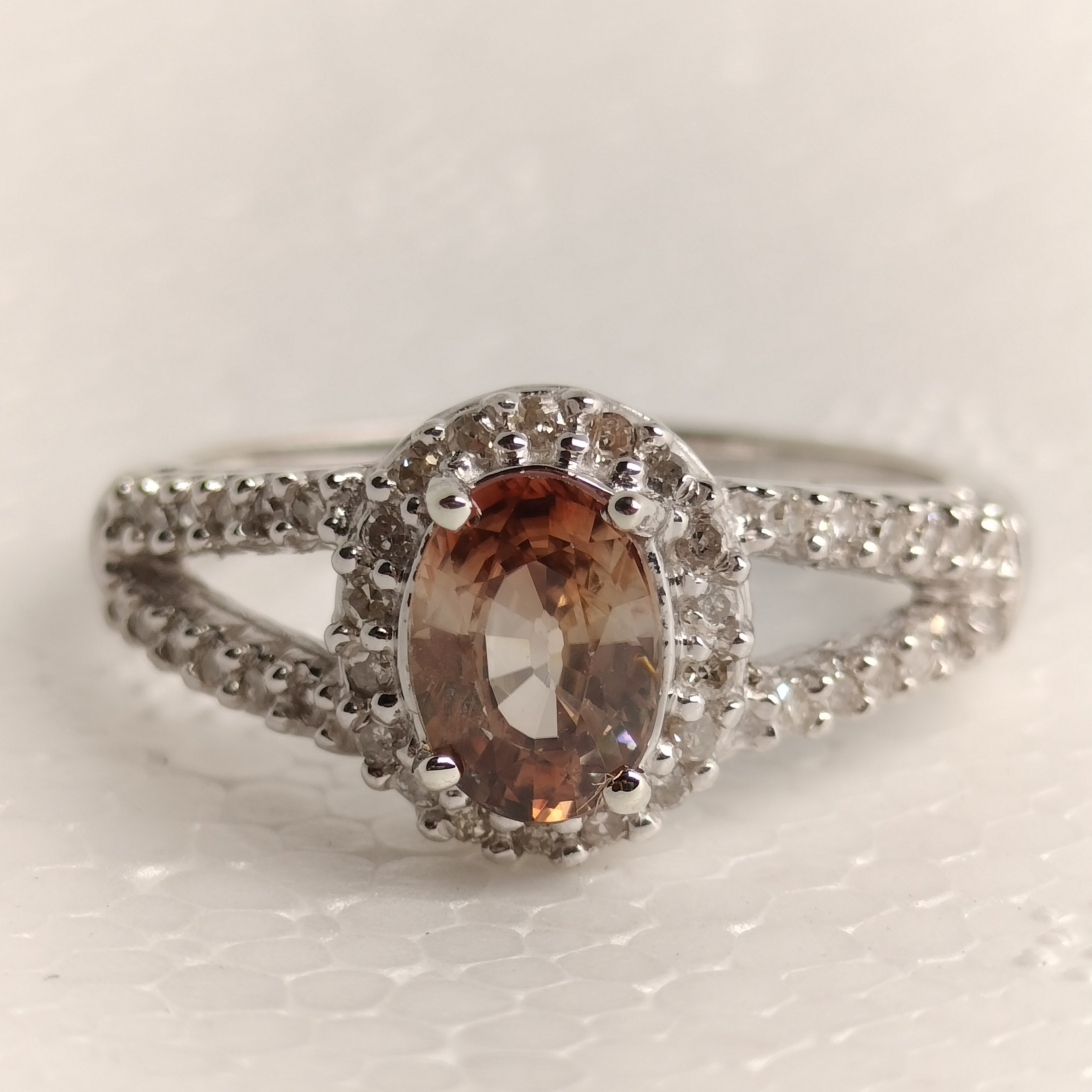 10K Gold Sapphire and Diamond Ring