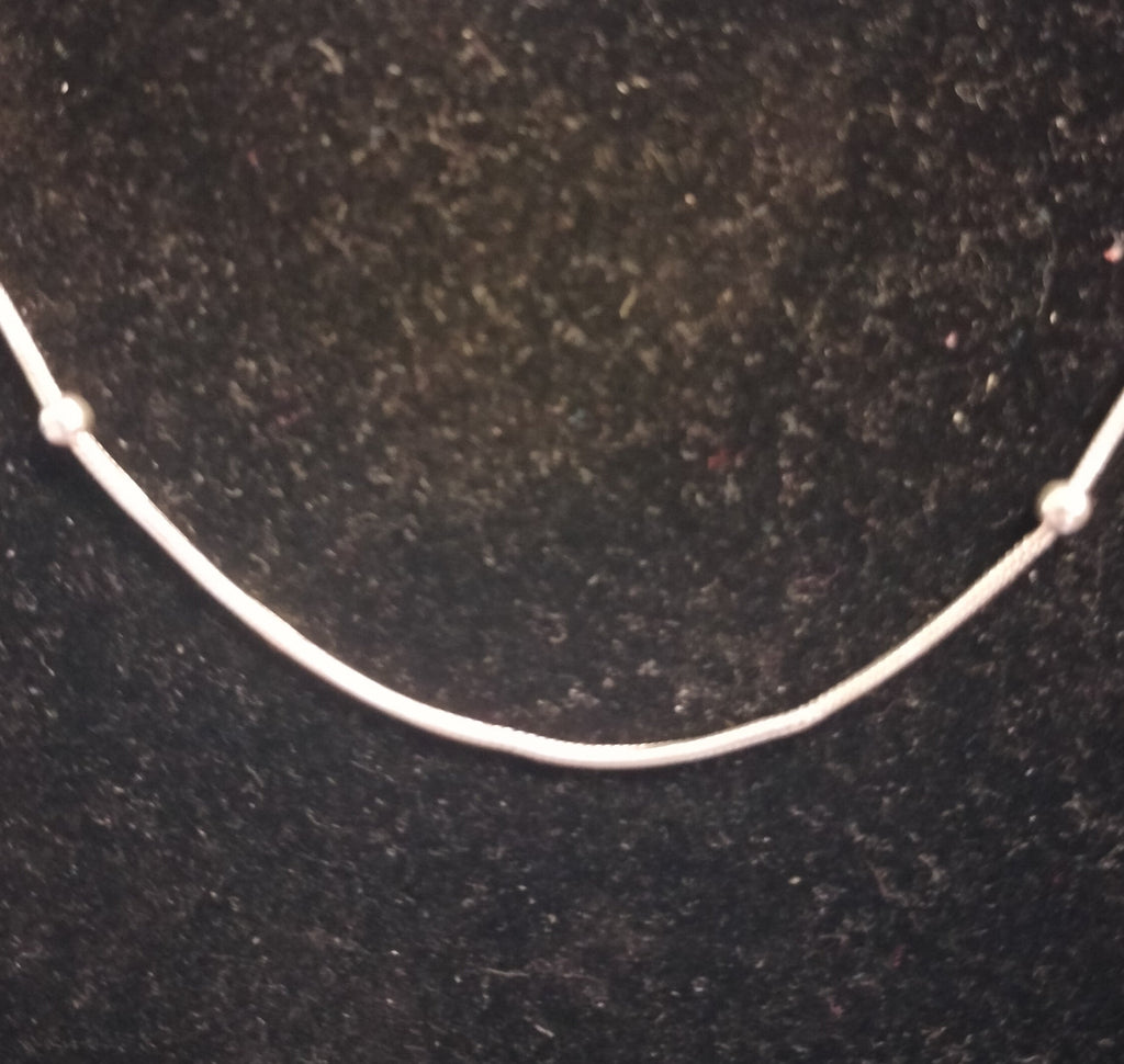 Sterling Silver Snake Chain with Beads