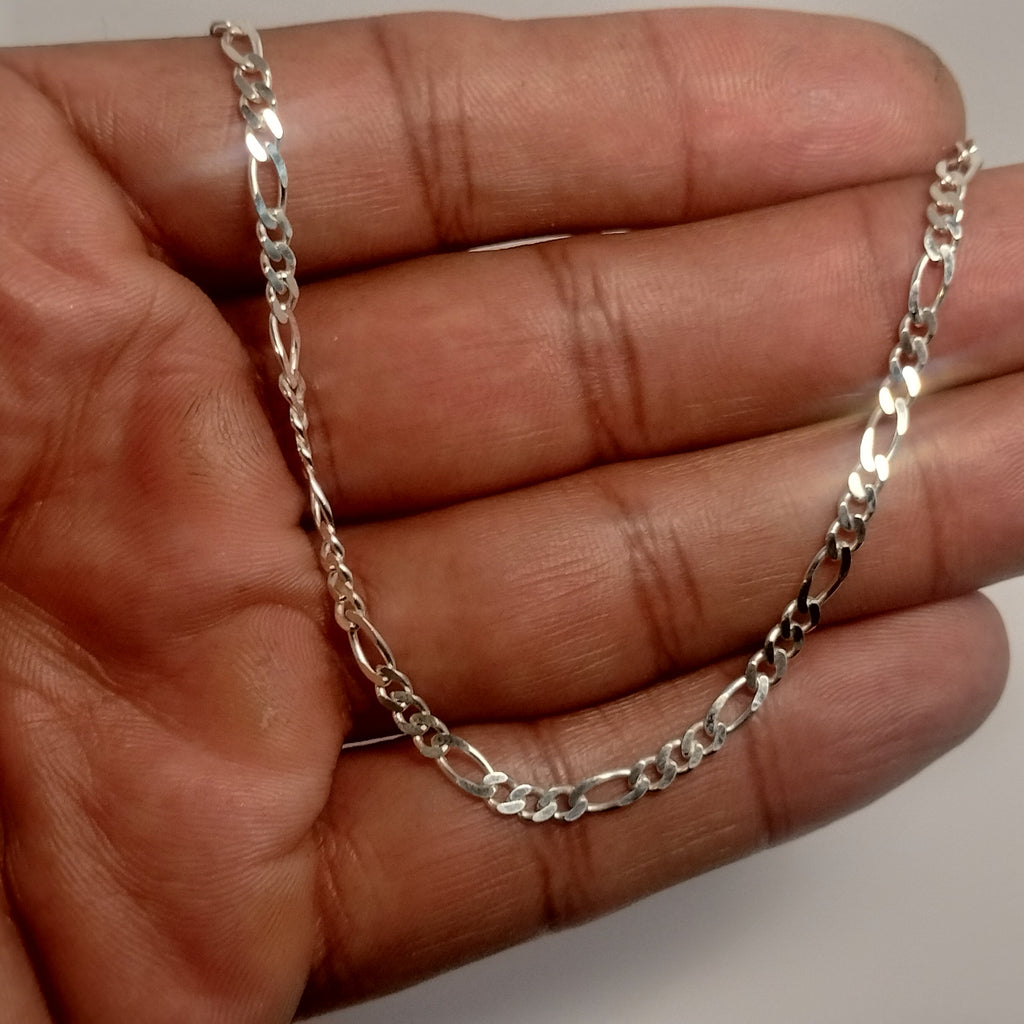 Sterling Silver Figaro Chain