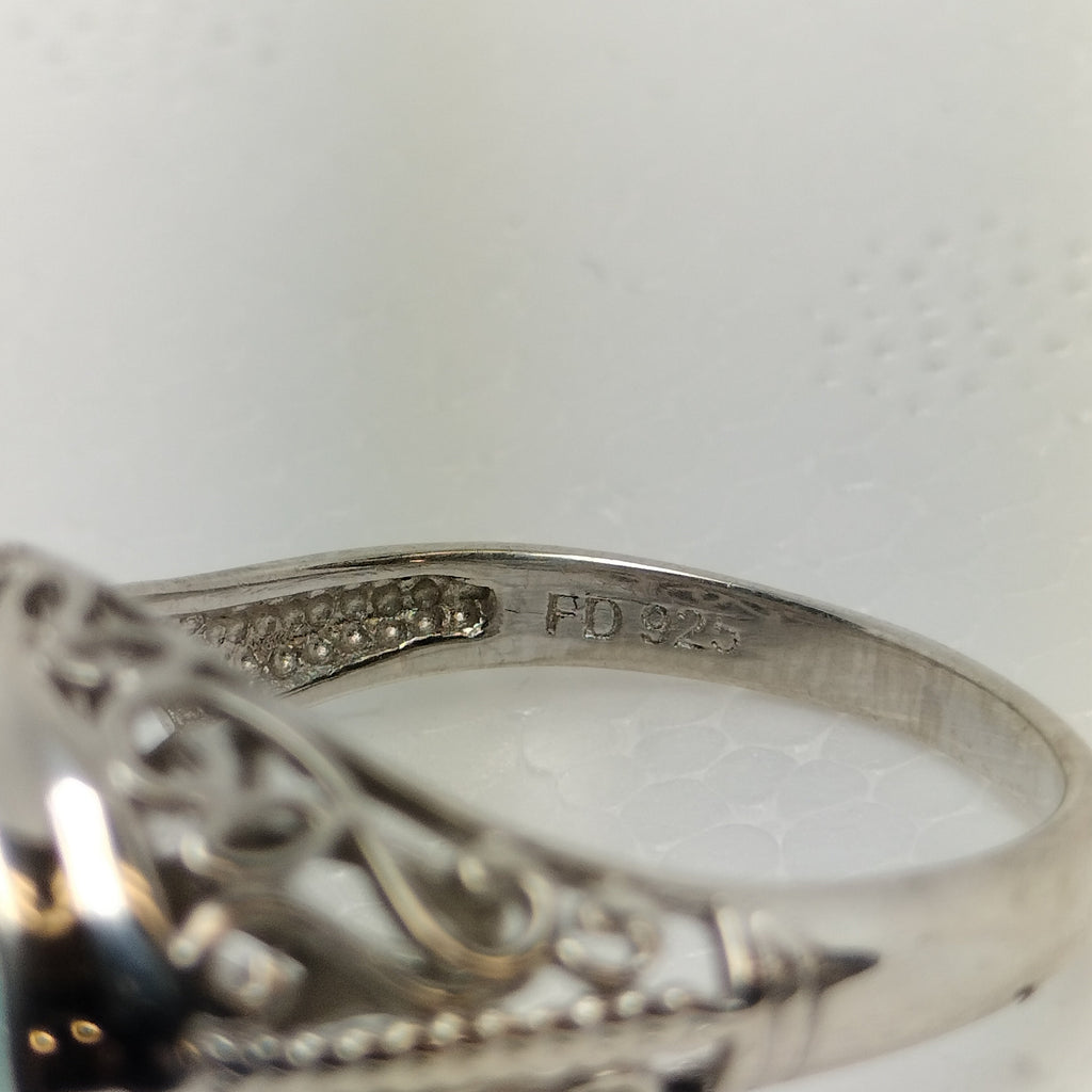 Sterling Silver Aquamarine Ring