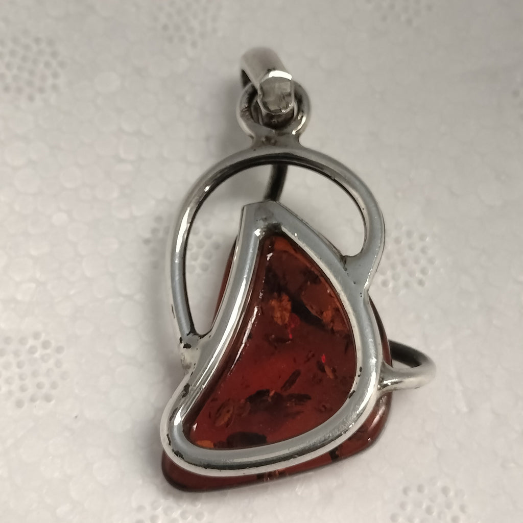 Sterling Silver Amber Pendant