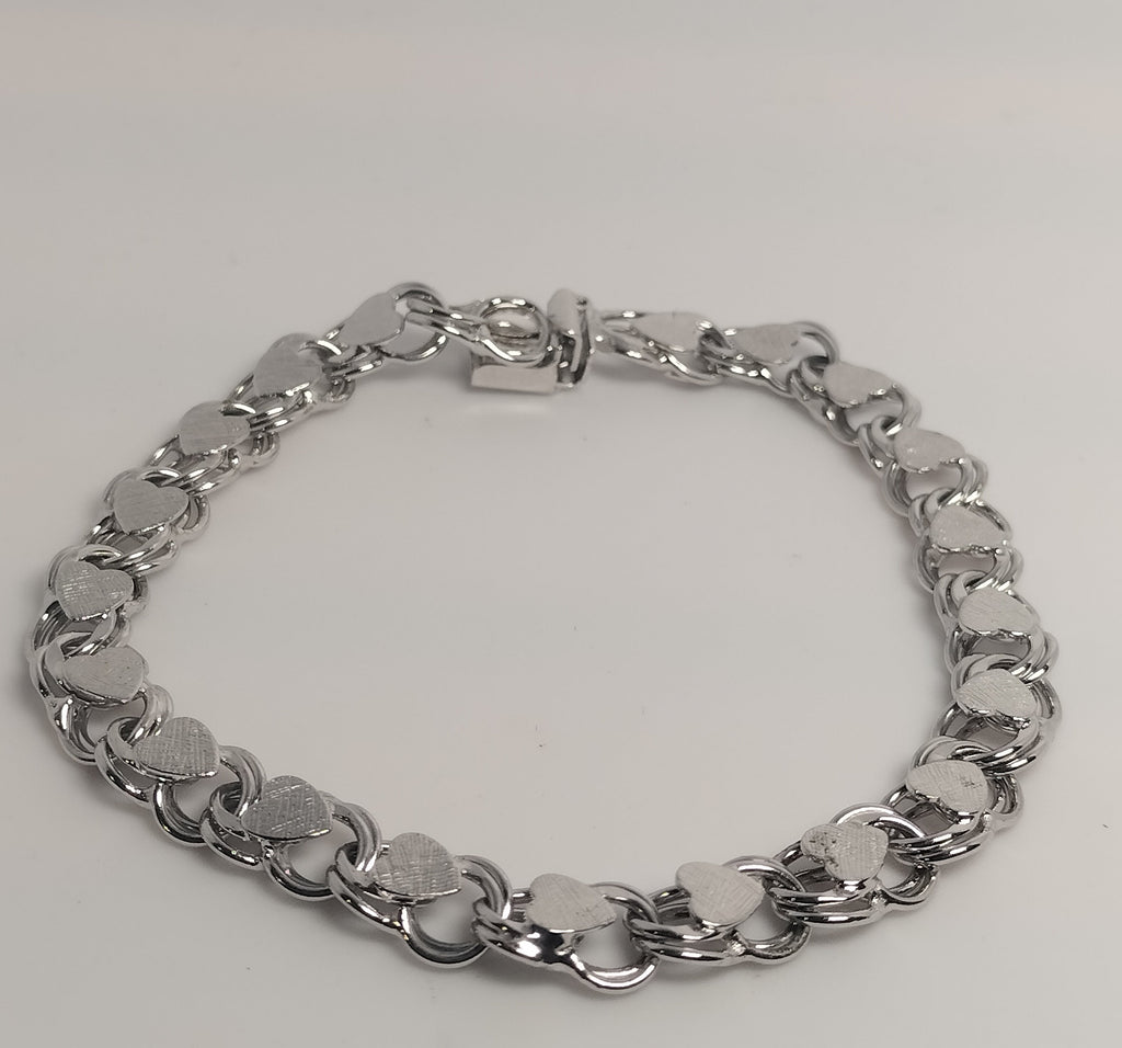 Sterling Silver Heart Bracelet