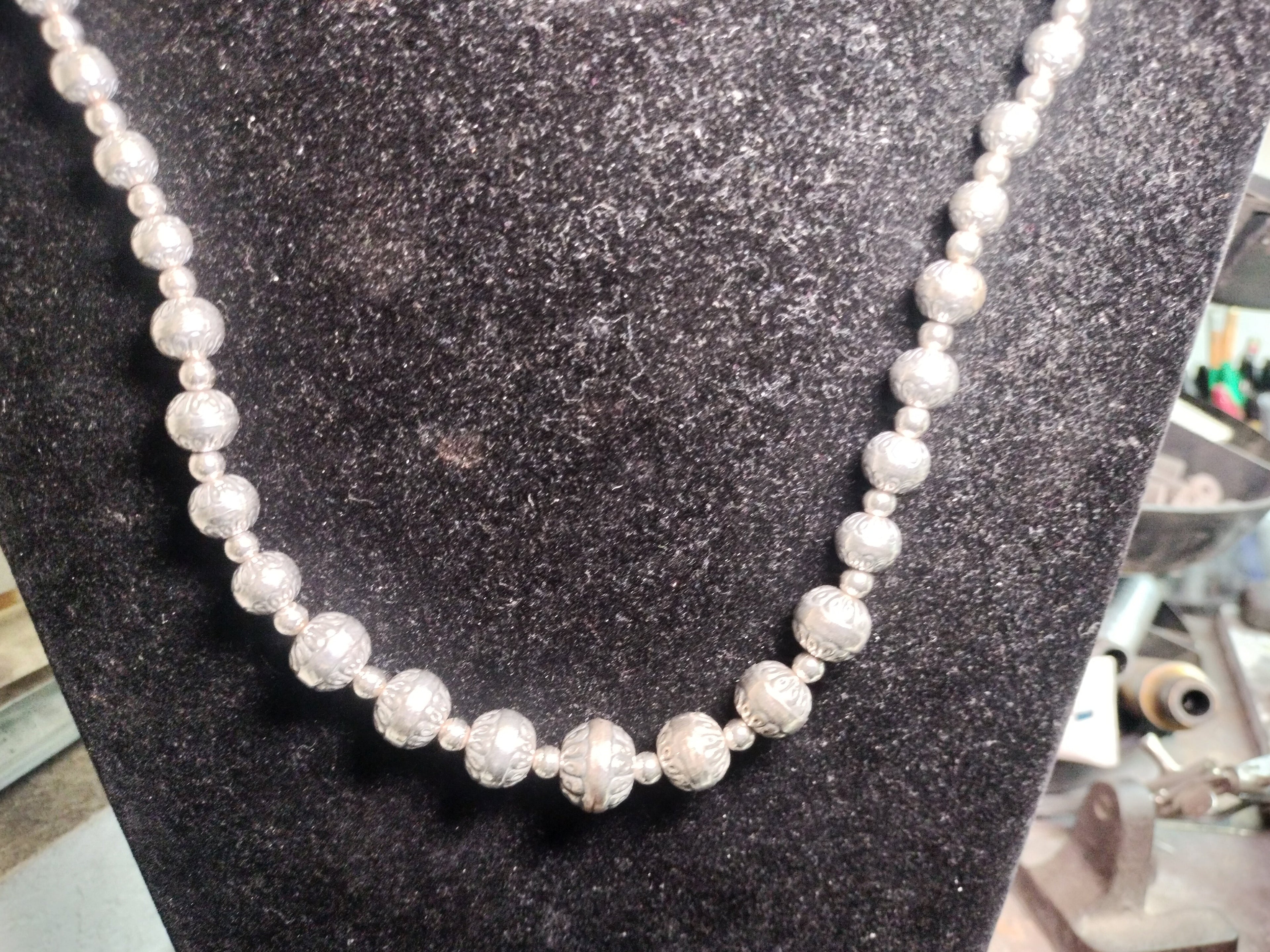 Sterling Silver Beaded Necklace