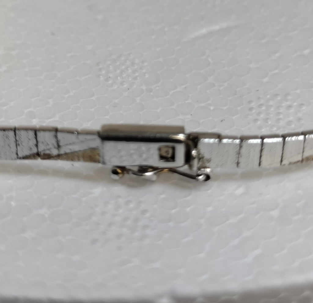 Sterling Silver Tricolor Omega Necklace