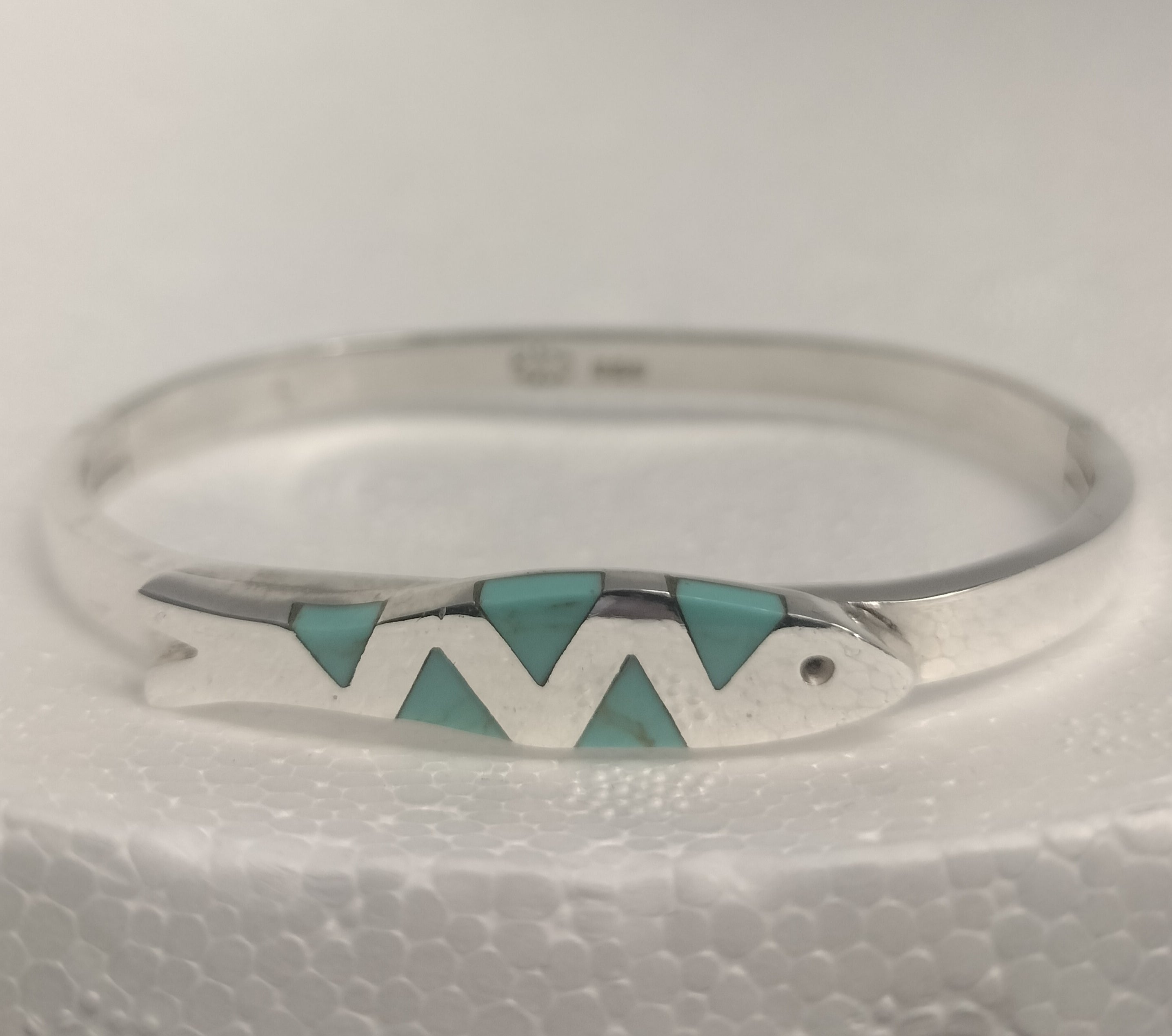 Sterling Silver Turquoise Fish Bracelet