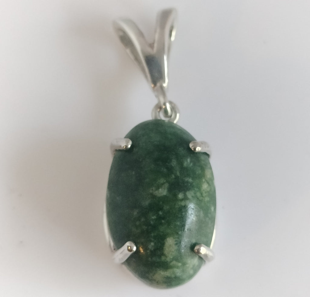 Sterling Silver Jade Pendant