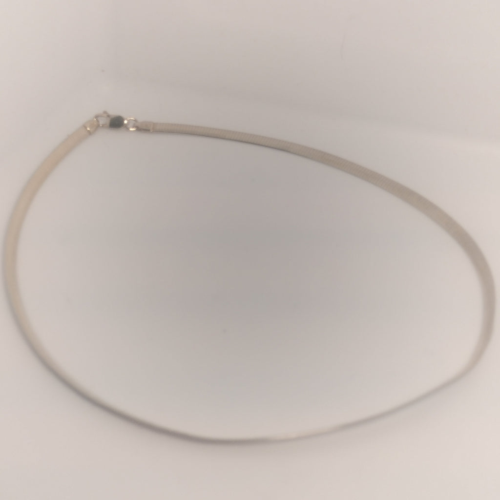 Sterling Silver Gold Plated Reversible Omega Necklace