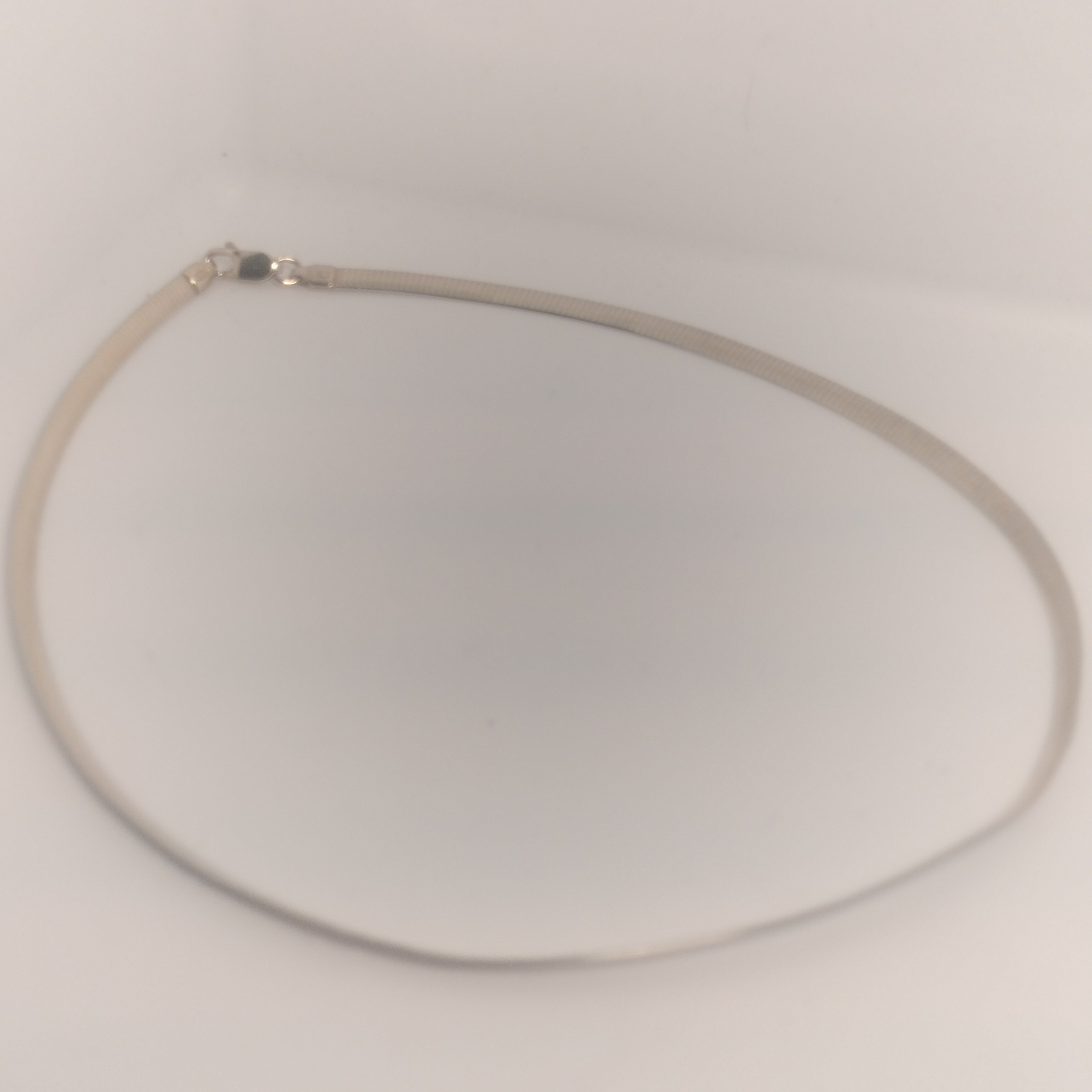 Sterling Silver Gold Plated Reversible Omega Necklace