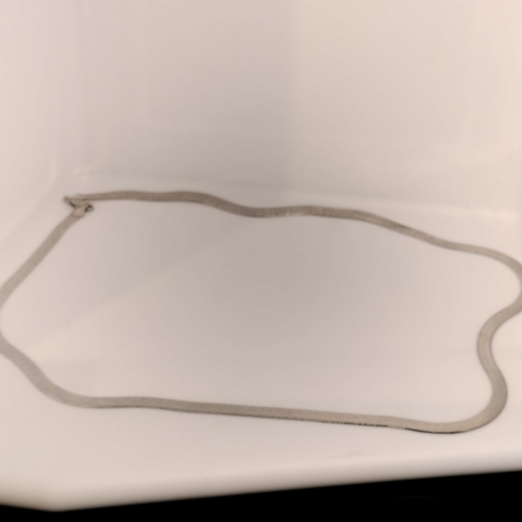 Sterling Silver Herringbone Necklace