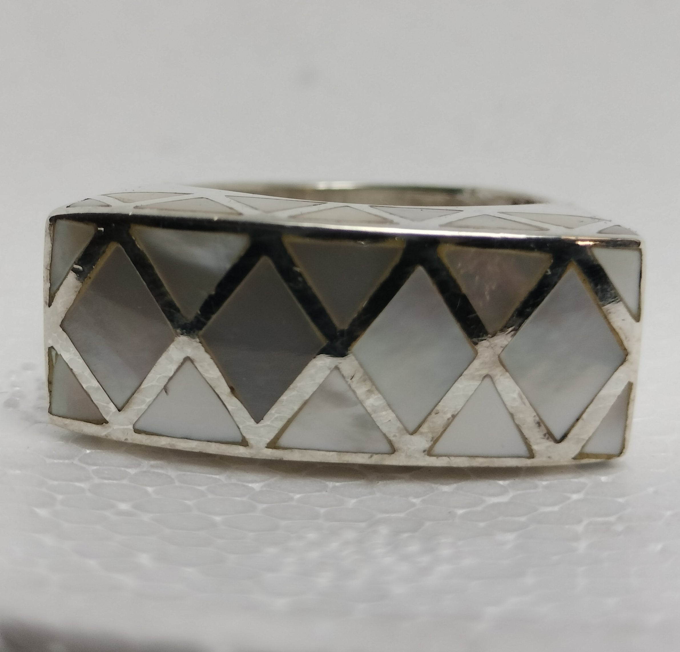 Sterling Silver Mother Of Pearl Ring