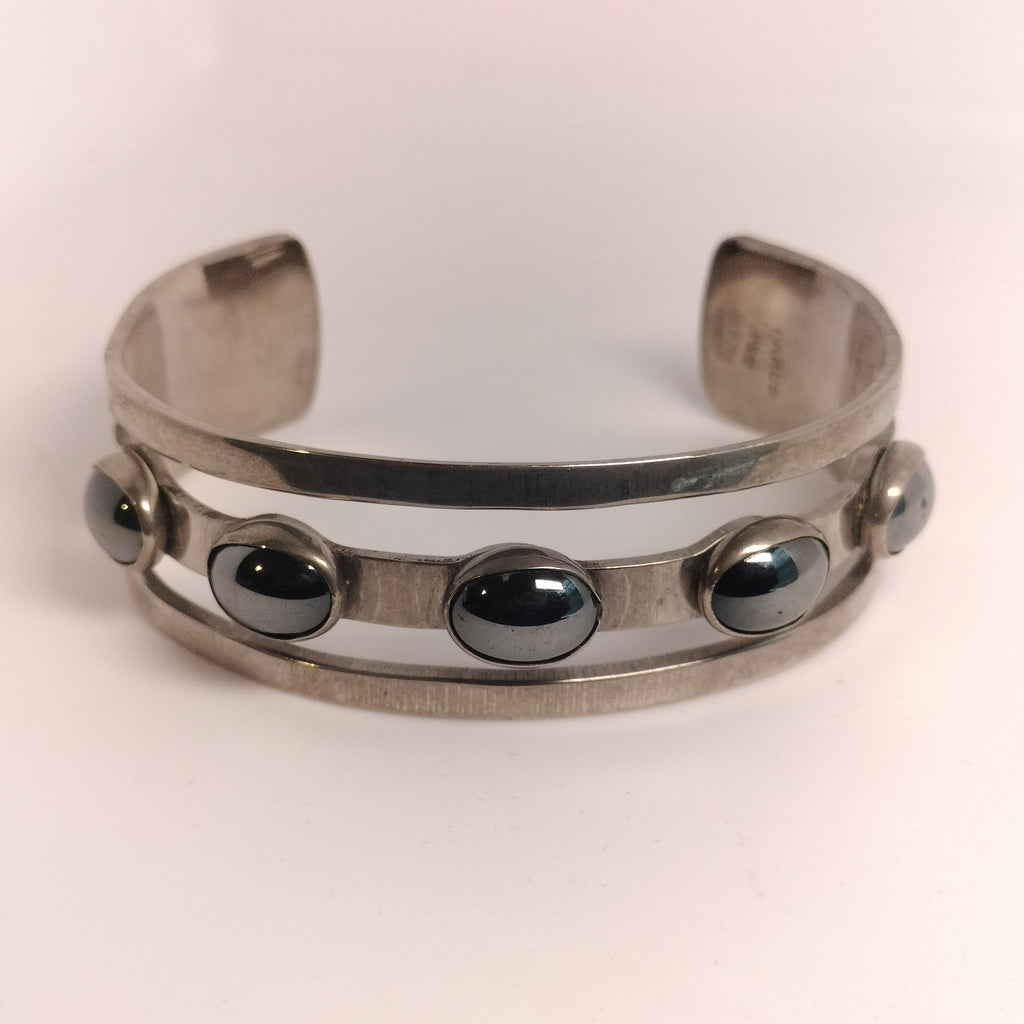 Sterling Silver Hematite Cuff Bracelet