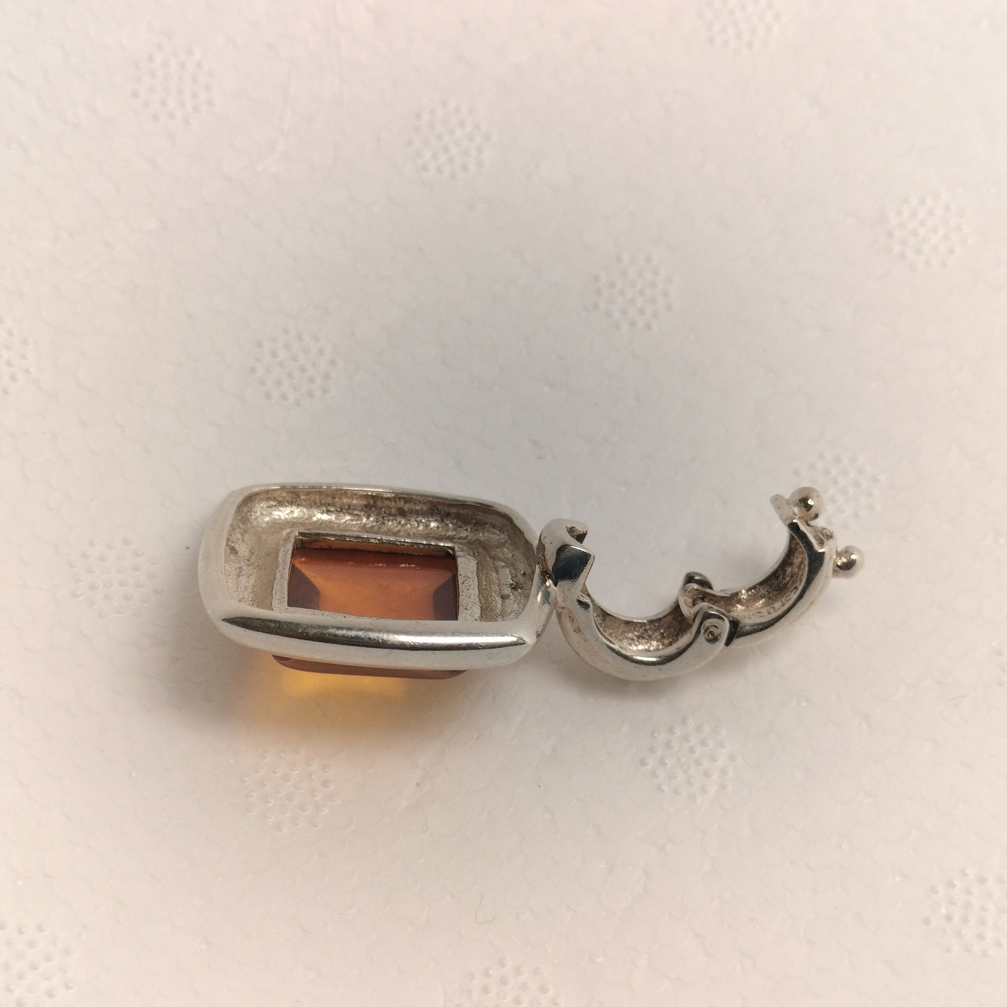 Sterling Silver Amber Pendant