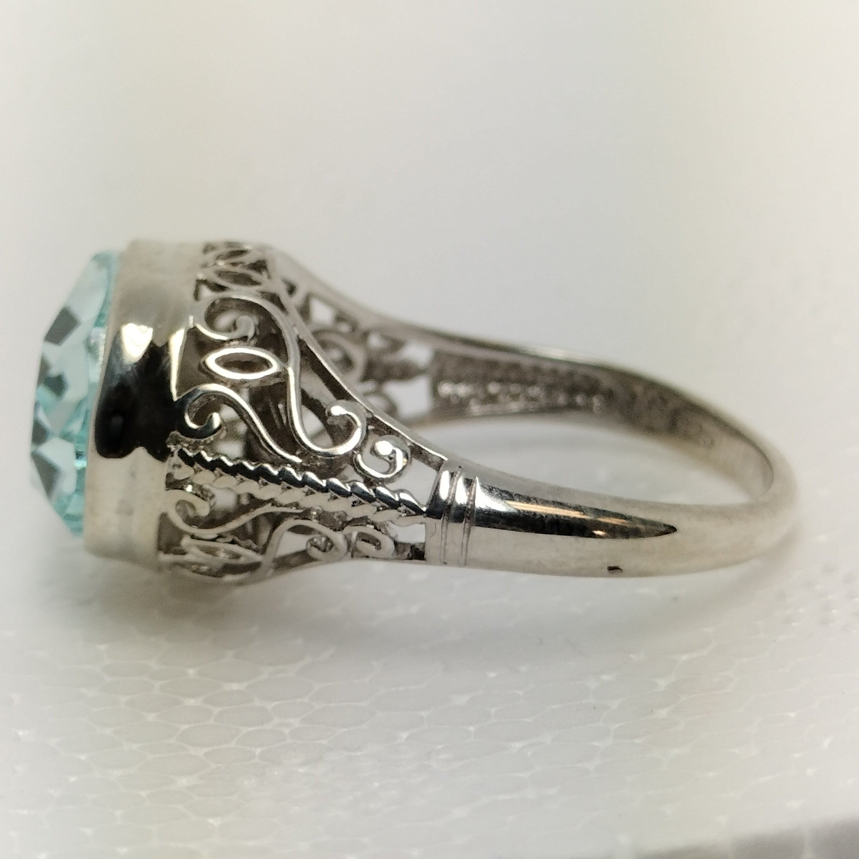 Sterling Silver Aquamarine Ring
