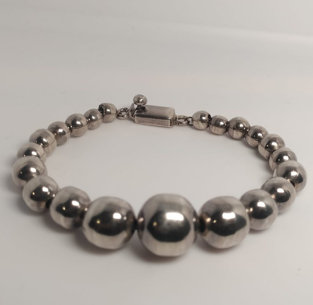 Sterling Silver Bead Bracelet