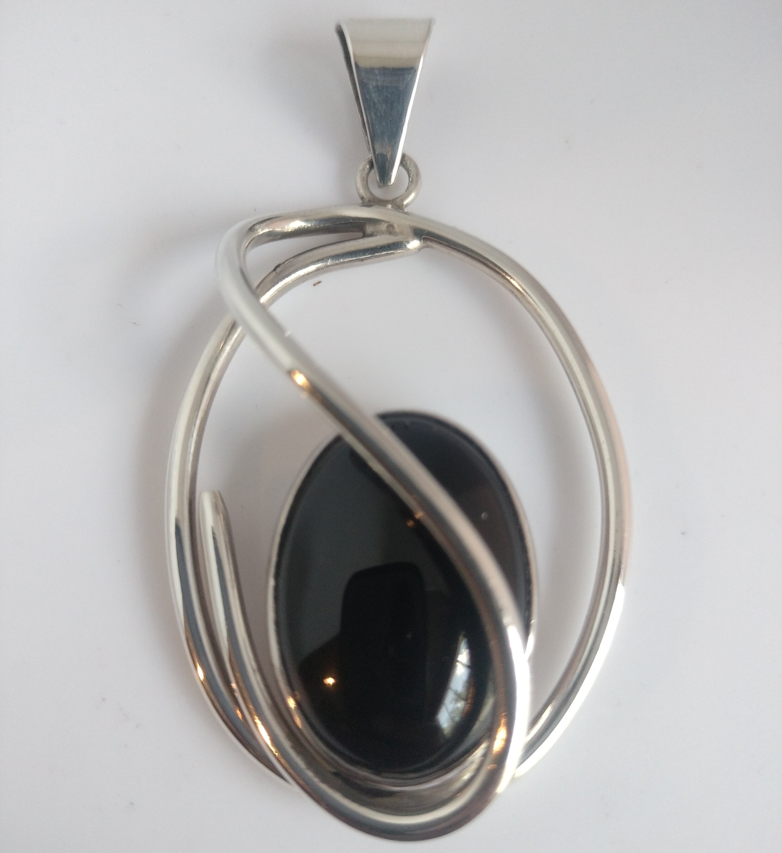 Sterling Silver Black Onyx Pendant