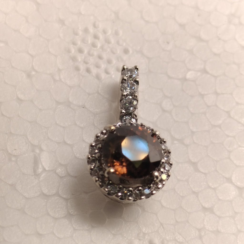 10K Gold Sapphire Pendant and Rope Chain