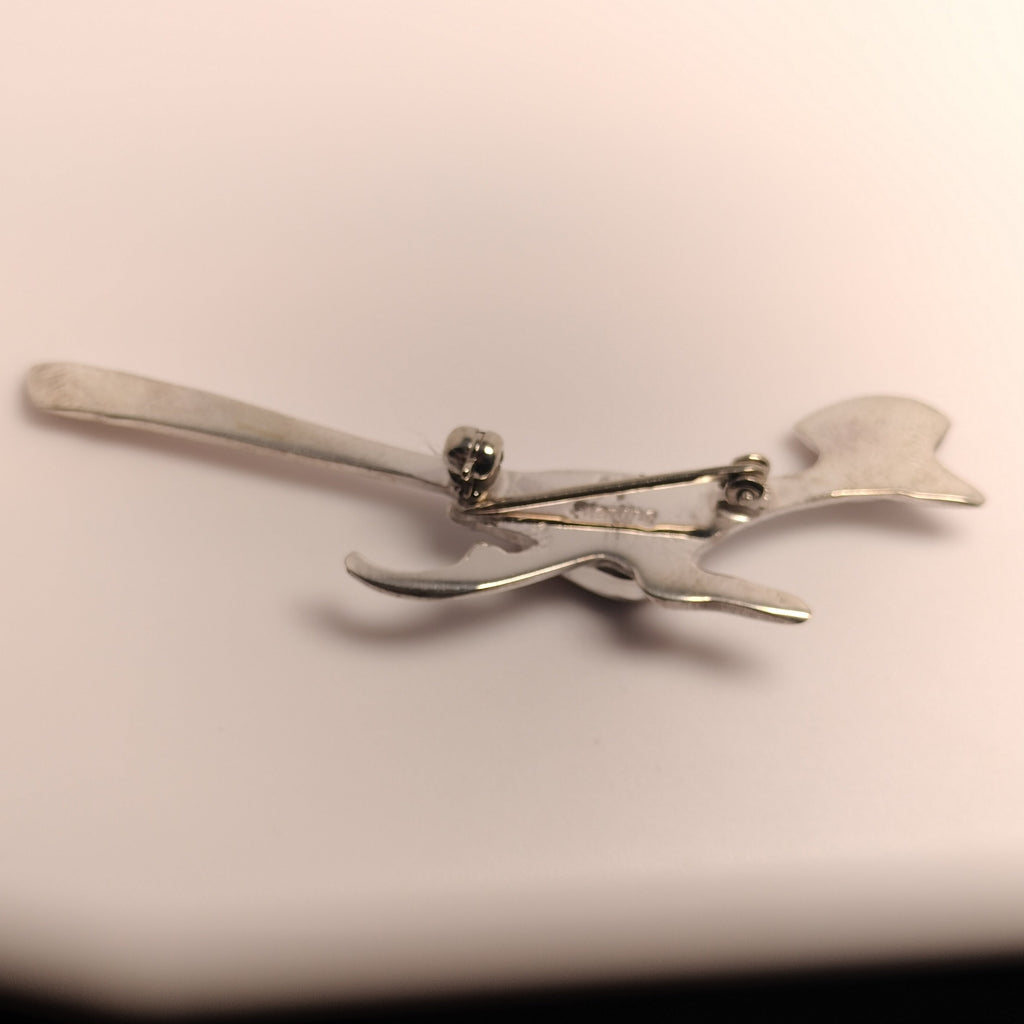 Sterling Silver Roadrunner Pin